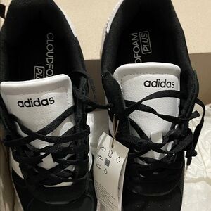 Adidas Cloudfoam Plus Black and White Shoes